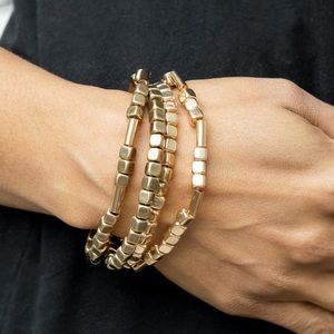 Set of 4 gold bracelets